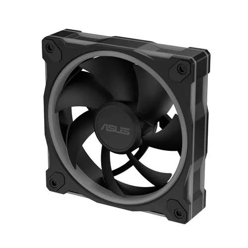 Vista 14 de ASUS Prime MR120 ARGB Fan Negro Paquete Triple, Marco Extra Grueso de 28mm, Silencioso, Enfriamiento de Alto Rendimiento con Control PWM, 20 LEDs