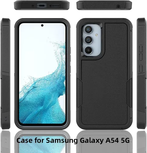 Vista 24 de Jeylly Compatible con Samsung Galaxy A22 5G Funda, Funda Samsung A22 5G con 2pcs protectores de pantalla de vidrio templado