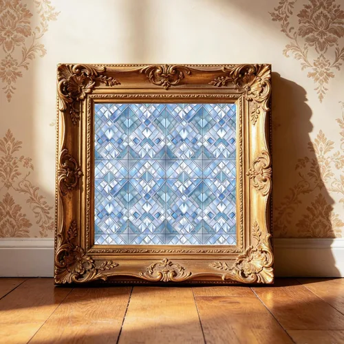 Vista 4 de PRSTINCOL Papel para álbum de recortes, 16 hojas de 6 x 6 pulgadas, suministros de álbum de recortes de estilo de ventana azul, papel de decoupage