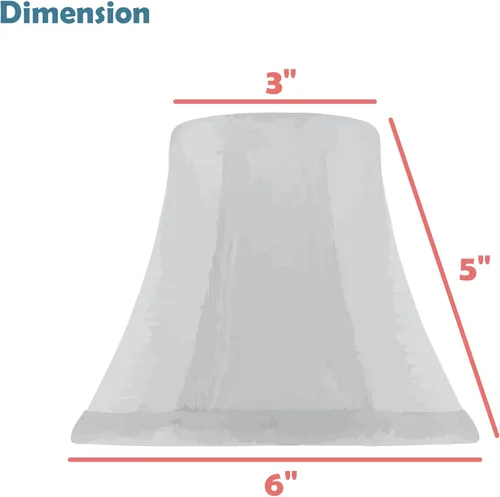 Vista 6 de Aspen Creative 30050-2A, pantalla de lámpara de araña con clip, óxido, 3 pulgadas superior x 6 pulgadas inferior x 5 pulgadas de altura inclinada