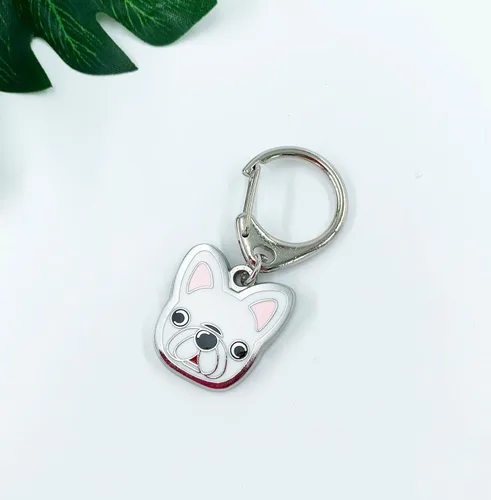 Vista 3 de Llavero de perro, llavero colgante para mascotas, llavero de metal para amantes de los perros, decoración colgante de bolsa