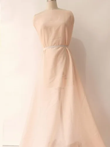 Vista 3 de Vestido de tela de algodón de seda rosa naranja de 39.4 in* 55.1 in, bufanda, forro de moda, forro de seda, material de costura de moda para #0