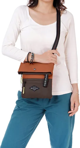 Vista 2 de Sherpani Pica, bolso cruzado pequeño, bolso cruzado de nailon, bolso de hombro diario, bolsos para mujer, protección RFID, Clay, S, Pica