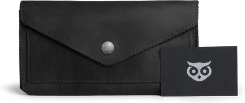Vista 18 de Hide & Drink, Cartera grande de cuero para mujer, organizador de dinero, billetes planos, bolsa, estuche, elegante, hecho a mano, Bourbon Marrón