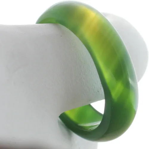 Vista 4 de WHITESTONE JEWELRY CO. Colección de anillos de piedra chakra, apilable, banda curativa para hombres y mujeres, talla 3 - 15, Piedra, Ágata