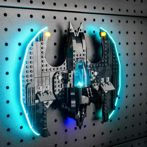 Vista 4 de Iluminación LED BrickBling compatible con Lego 76265 DC Batwing vs. The Joker Kit de luz creativa, no incluye