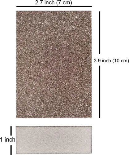 Vista 2 de Paquete de 10 esponjas de lijado de grano 100, bloques lavables y reutilizables para madera, metal, ollas, sartenes, vasos, ideal para lijar