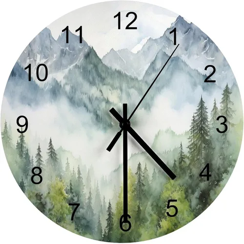 Vista 16 de Reloj de Pared de Flores Silencioso Sin Tictac Operado por Batería, Caricatura de los 70s Linda Flor Abstracta Pastel Margarita Reloj Floral
