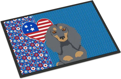 Vista 151 de Caroline's Treasures WDK5119JMAT Airedale Terrier USA - Tapete para interiores o exteriores, 24 x 36 pulgadas, tapete para puerta delantera