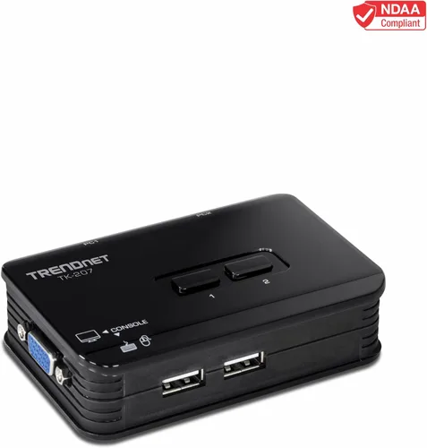Vista 3 de Trendnet Kit de switch KVM y cable, Azul Control Two Computers with One Set of Console Controls,2048 x 1536 Resolution,60Hz Refresh Rate,All