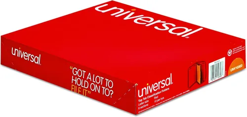 Vista 6 de Universal Paquete de carpetas de cartón prensado de tamaño carta con 2 divisores color azul cobalto y carpetas de cartón de 6 secciones