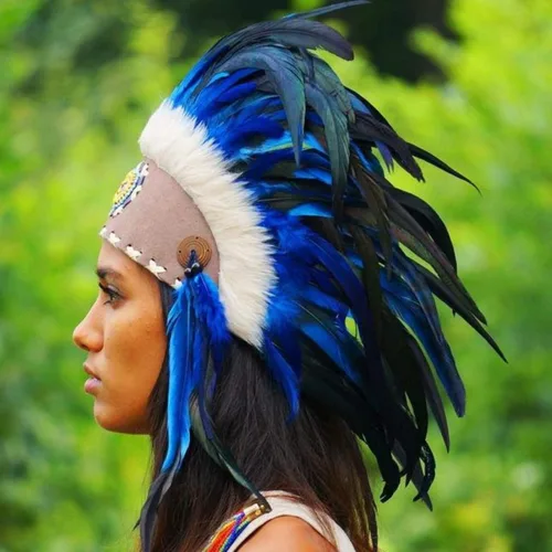 Vista 19 de Novum Crafts Tocado de plumas Inspirado en indios nativos americanos Elige