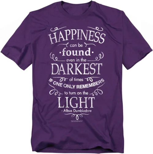 Vista 7 de Camiseta de Harry Potter con cita inspiradora de Dumbledore sobre la felicidad y colección de pegatinas Negro