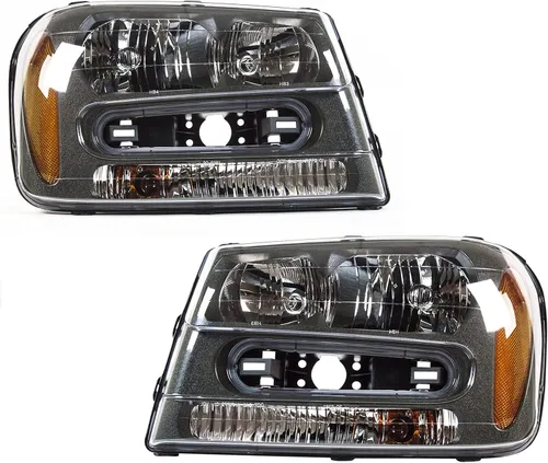 Vista 10 de Conjunto de faros delanteros compatible con Chevrolet Trailblazer, Trailblazer EXT LTZ, SS, LS, LT, lado norte izquierdo/lado del conductor DOT/SAE