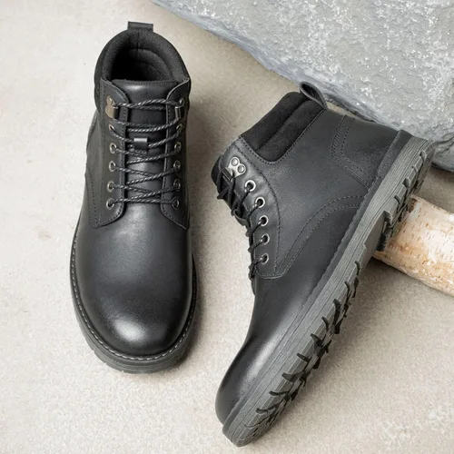 Vista 35 de Vostey - Botas tobilleras con cordones (Chukka), de senderismo, impermeables y estilo informal para hombre