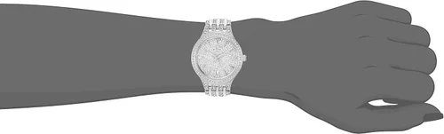 Vista 4 de Bulova Crystal Pave 3-Hand Quartz Slim Case Watch