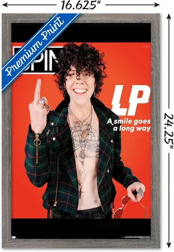 Vista 3 de Trends International SPIN Magazine - Póster de pared LP 21, 14.725 x 22.375 pulgadas, versión enmarcada de madera de granero