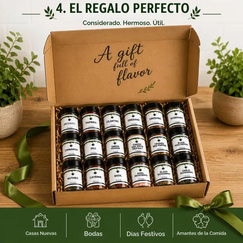 Vista 5 de Set de especias y condimentos 20 unidades Kit básico de despensa