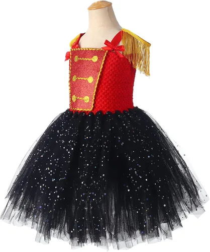 Vista 5 de Tutu Dreams - Disfraz de cascanueces para niñas de 1 a 12 años con diadema de circo para cumpleaños, fiesta de Halloween.
