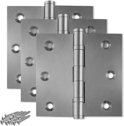 Vista 19 de Solid Brass Door Hinge Heavy Duty Ball Bearing 3.5 x 3.5 Inch - Set of 2 Hinges (Antique Brass)