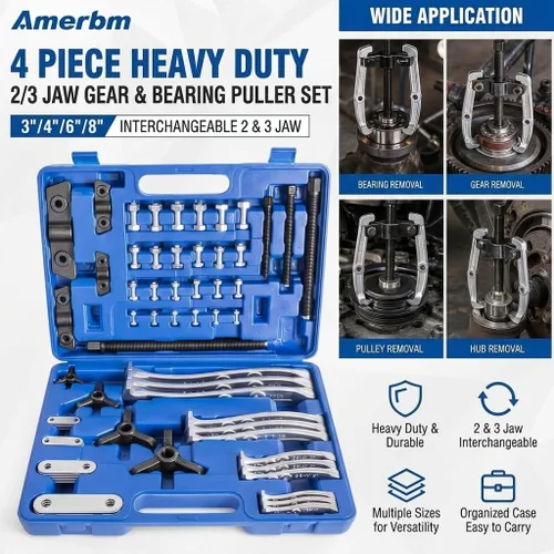 Vista 4 de Extractor de Engranajes de Cubo con Polea Separador de Rodamientos de 2 y 3 Patas 3" 4" 6" 8" Juego de Extractores de Engranajes Adecuado