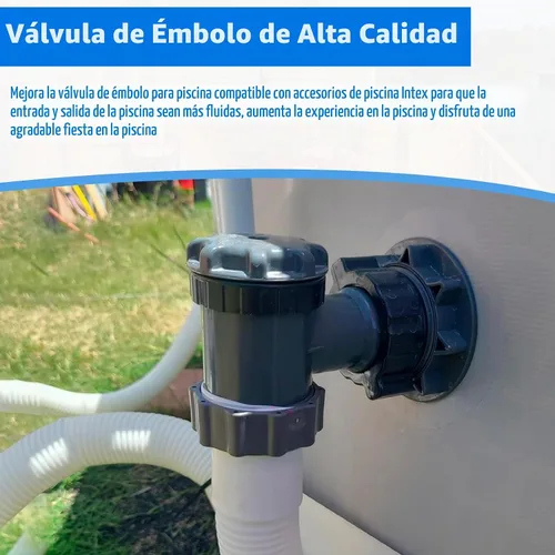 Vista 7 de Válvula de émbolo ChangTa para piscinas Intex, compatible con 38