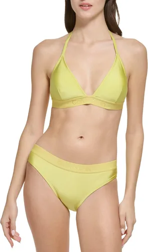 Vista 4 de Conjunto de 2 piezas de bikini de tela brillante y extraíble para mujer