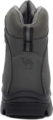 Vista 3 de CAMEL CROWN Botas de senderismo para hombre, de cuero auténtico