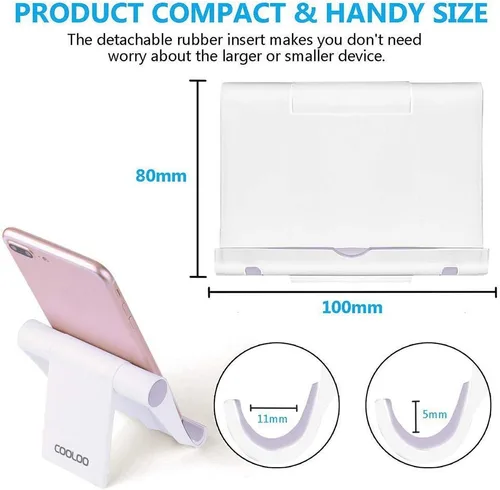 Vista 9 de Soporte multiángulo para teléfono celular, soporte para montaje en cuna, estación de carga, tableta, cama de escritorio, oficina, escuela, cocina