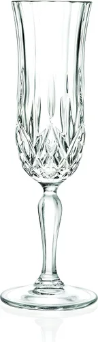 Vista 2 de Barski Copas de flauta de tostado, champán, flautas, juego de 6 copas de cristal de flauta, flautas de brindis de boda, diseñadas, 4.4 onzas