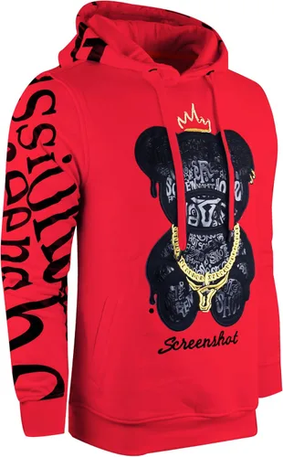 Vista 71 de SCREENSHOT Sudadera urbana de forro polar para hombre, diseño de dibujos animados de animación, parche bordado de gel