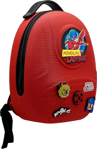 Vista 4 de Miraculous Mariquita - Bolsa impermeable con correas ajustables, Rojo -, Mariquita