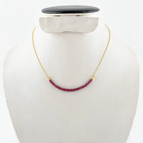 Vista 5 de Collar de barra hecho a mano con cuentas naturales para mujer, cristales de piedra natal y piedras curativas, chapado en rodio de plata de ley 925