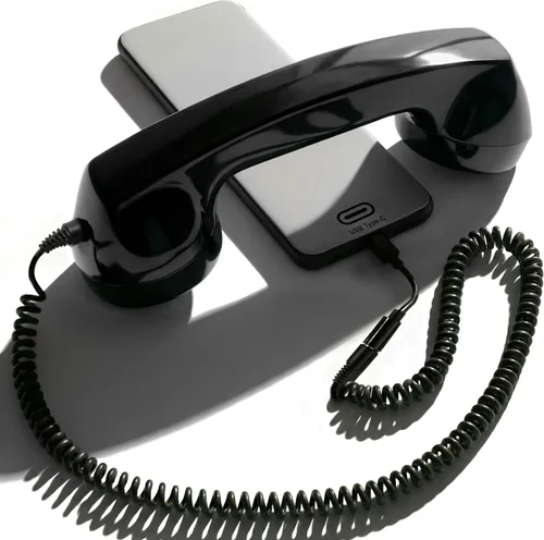Vista 10 de Opis 60s Micro: Auricular retro para teléfono fijo/Auricular USB/Auricular para teléfono móvil/Receptor de teléfono para teléfono móvil/Auricular