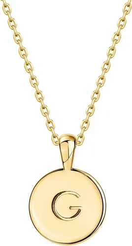 Vista 76 de PAVOI - Collar con dije de letra inicial chapado en oro de 14 quilates para mujer Collar con inicial alfabética de oro