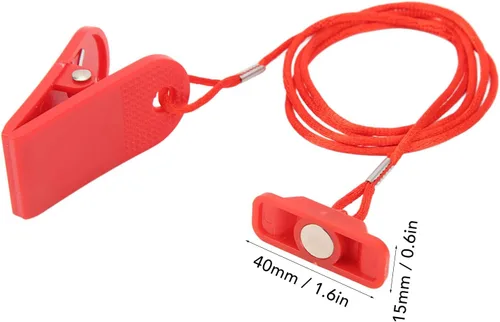 Vista 5 de Llave de seguridad para cinta de correr, 2 unidades, cinta de correr universal, llave de seguridad, máquina para correr, imán de llave, cinta