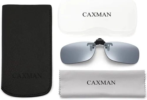 Vista 5 de CAXMAN Gafas de sol con clip no polarizadas sobre lentes recetados