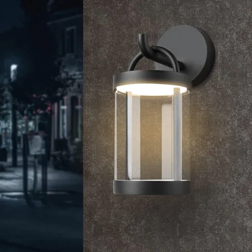 Vista 7 de Aplique de pared al aire libre blanco exterior IP54 impermeable LED lámpara de pared redonda iluminación luces de aluminio para porche entrada