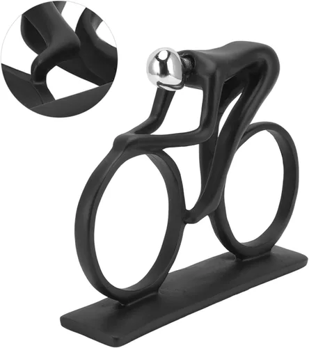 Vista 8 de Adorno de bicicleta, escultura artística, decoración del hogar, estatua de deportes, hobby, adorno de bicicleta, estatua de metal, decoración