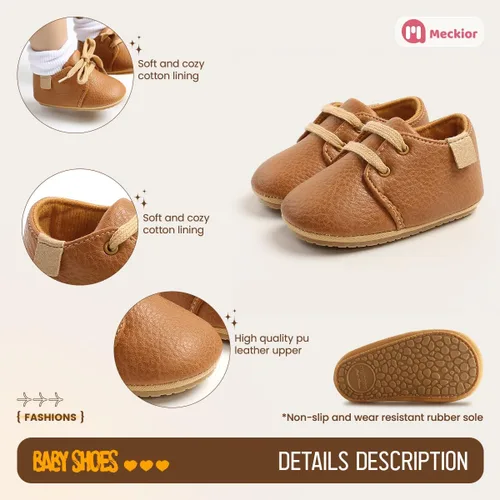 Vista 5 de Meckior Botas para aprender a caminar unisex para recién nacidos, niños y niñas, terciopelo, suela de goma antideslizante, zapatos cálidos de forro