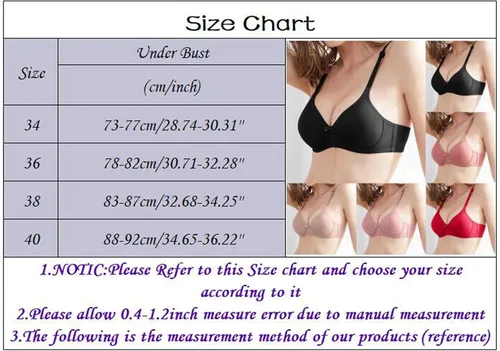 Vista 4 de Brasier transpirable fino de doble botonadura sexy y cómodo sin anillo de acero, talla E, para mujer