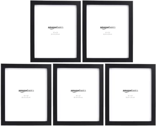 Vista 8 de Amazon Basics Marco rectangular para fotos, 6 x 4 pulgadas, paquete de 5, color negro