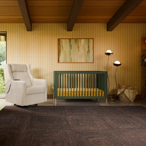 Vista 5 de Babyletto Gelato - Cuna 4 en 1, verde bosque con patas de cuero rubio