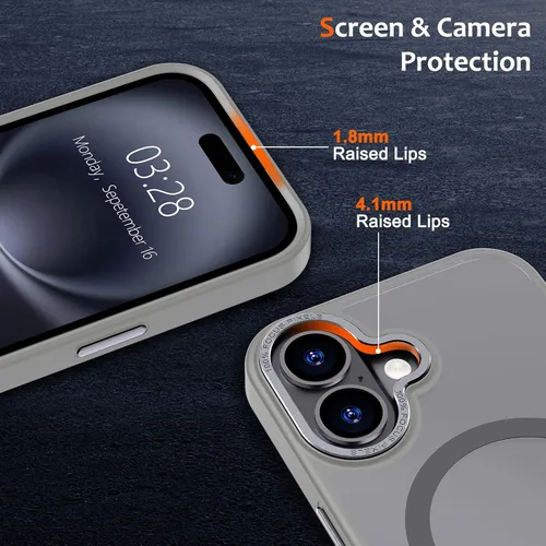 Vista 971 de Anuck - Funda magnética para iPhone 11 compatible con MagSafe, carcasa trasera mate translúcida dura, borde de TPU, delgada, resistente a impactos