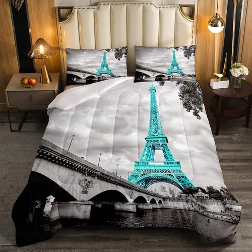 Vista 21 de kxry Lindo juego de edredón de niña negra, juegos de ropa de cama individual de niña afroamericana para niños, bonito edredón de nubes estrelladas