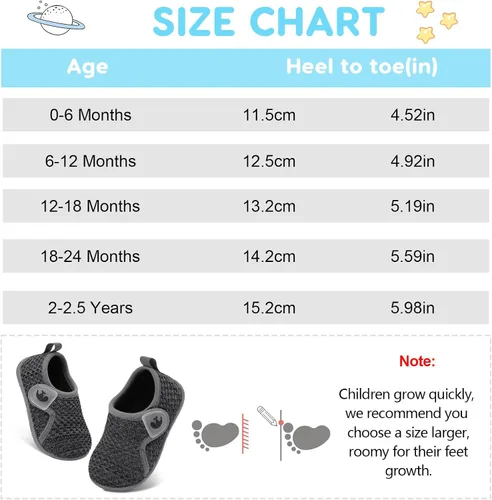 Vista 2 de FEETCITY Zapatos de bebé para niños y niñas, zapatos de primera caminata, zapatos de cuna, transpirables, ligeros, sin cordones