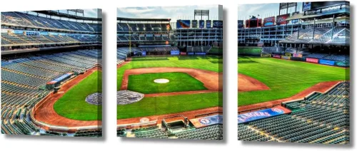 Vista 65 de TUMOVO Arte de pared en lienzo para estadio deportivo, arte de pared de campo Wrigley en Chicago, pinturas de Chicago, impresiones sobre lienzo