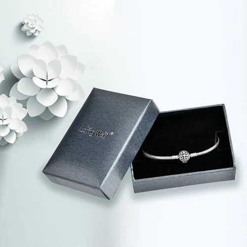 Vista 7 de Long Way Pulsera de plata de ley 925 con cadena de serpiente para adolescentes y mujeres