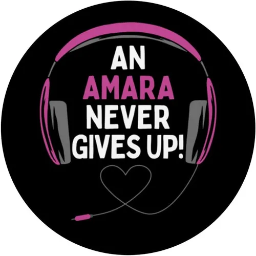 Vista 3 de Cita para juegos "An Amara Never Gives Up" Auriculares PopSockets personalizados PopGrip intercambiables