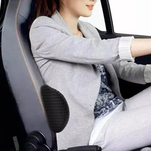 Vista 5 de Almohada lumbar, almohada de apoyo lumbar de espuma viscoelástica para silla de oficina y asiento de automóvil, almohada de apoyo para aliviar
